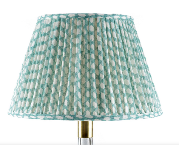 Turquoise Wicker Lampshade