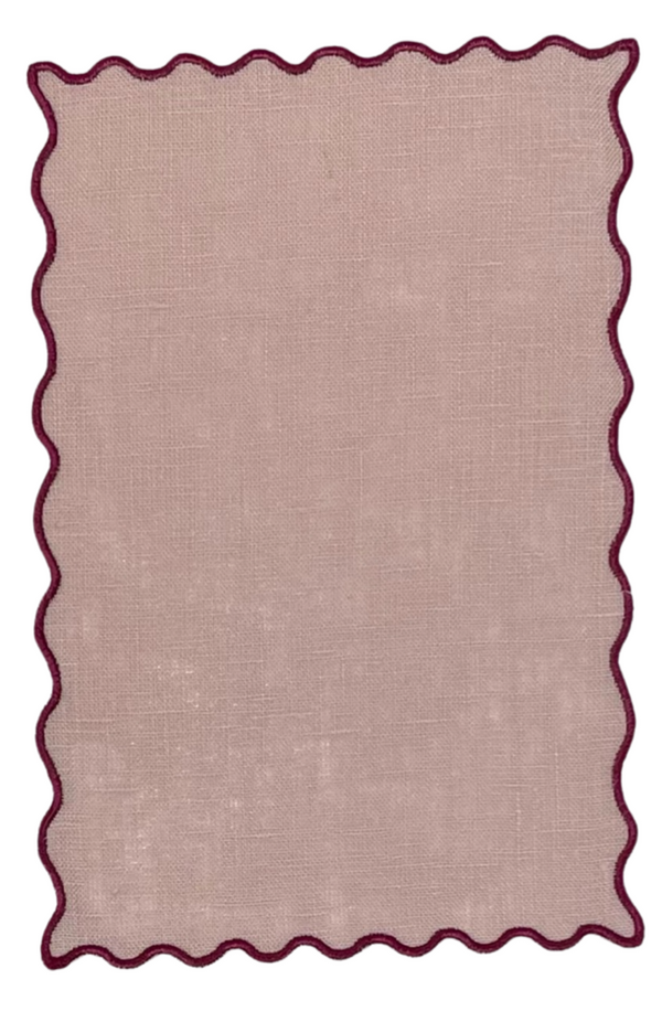 Pink/Berry Single Scallop Cocktail Napkins