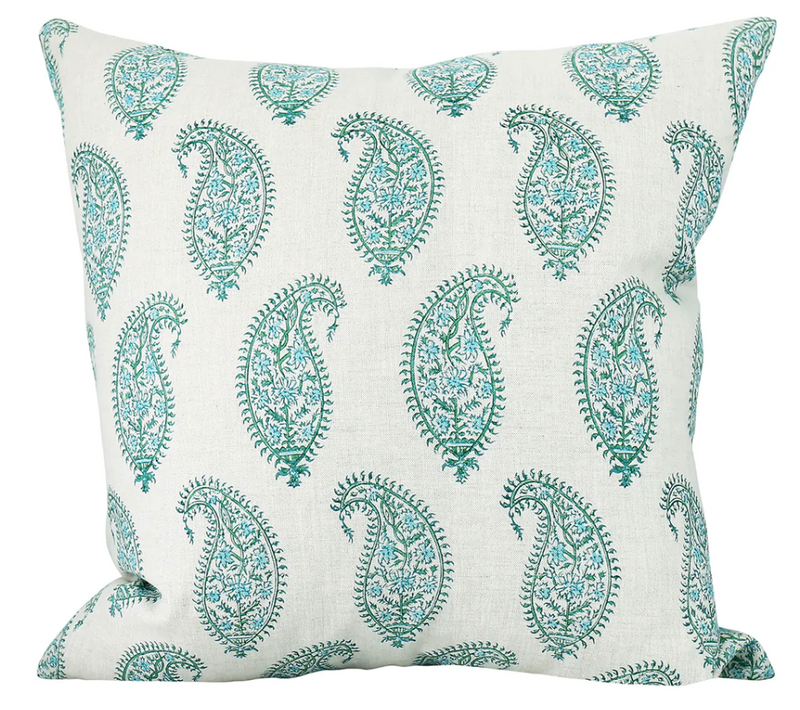 Paisley Emerald Pillow Cover