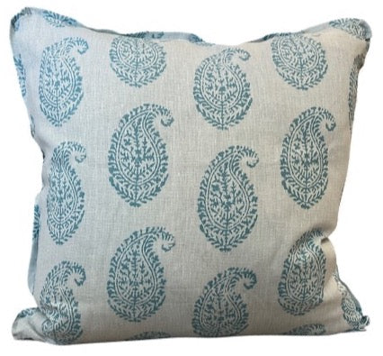Kashmir Paisley Blue/Blue Pillow Cover