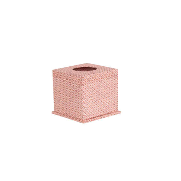Red Dot & Grid Block Printed Tissue Box