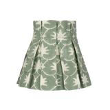 Jade Inverse Palm Grove Linen Box Pleat Lampshade