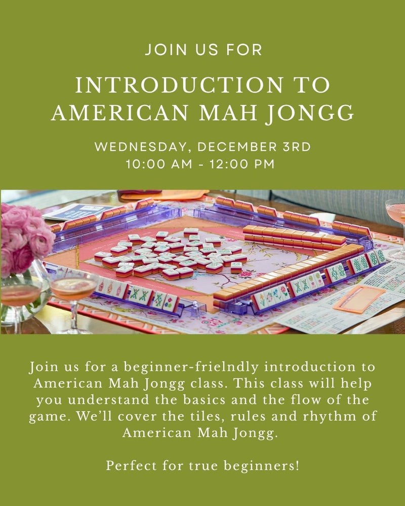 Introduction to American Mahjong Class 12/3 - LARKSPUR ONLY