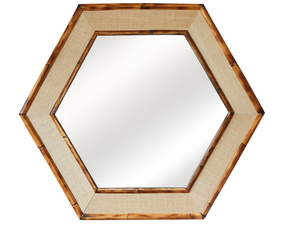 Custom Hexagon Bamboo Mirror