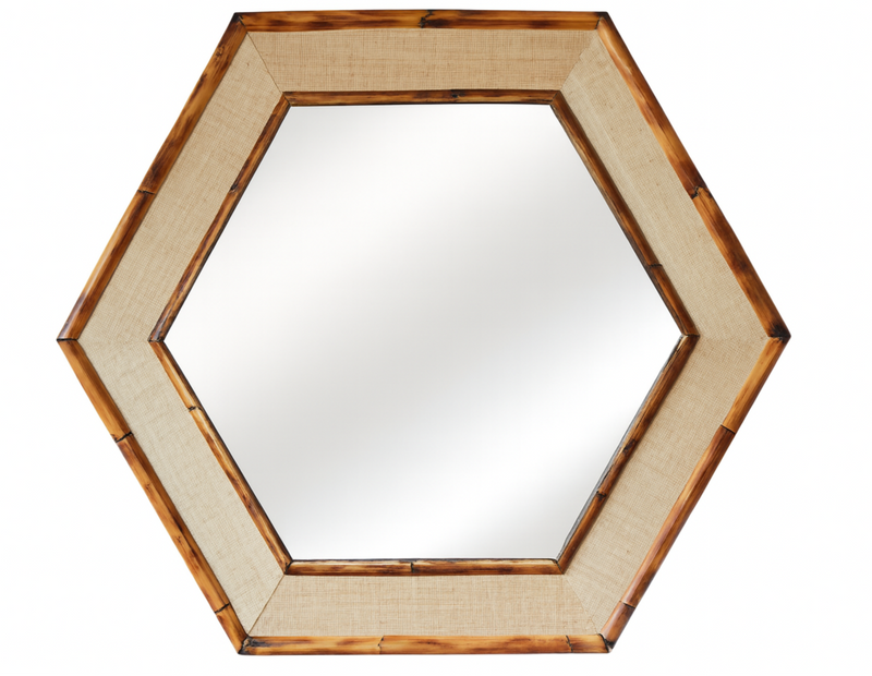Custom Hexagon Bamboo Mirror