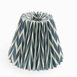 Hand Marbled Blue Banyan Pleated Lamp Shade