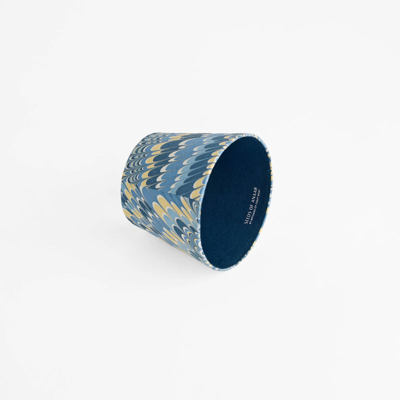 Marbled Mountain Blue Lampshade Cover