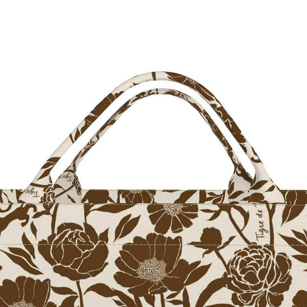 Jumbo Slouchy Coconut Peony Denim Tote