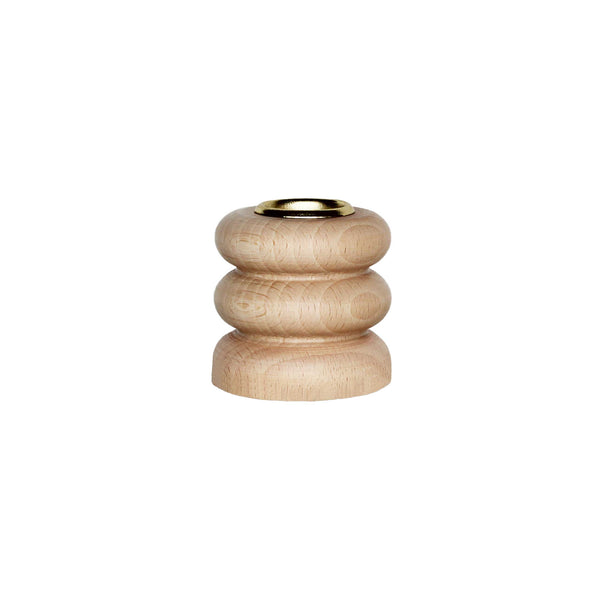 Short Totem Wooden Candle Holder