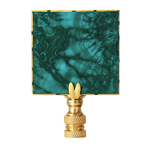 Malachite Square Finial