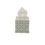 Spring Bloom Green Block Printed Tissue Box