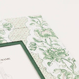 Block Printed Wall Picture Frame - Blooming Trellis Green