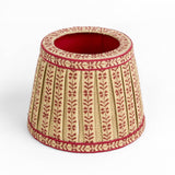 Block Printed Ochre Lamp Shade Cover