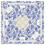 Mahjong Gaming Mat - Chinoiserie Bleu Rules Edition