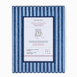 BLOCK-PRINTED  HARBOR BLUE CLASSIC STRIPE PICTURE FRAME