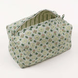 Spring Bloom Block Printed Medium Cosmetic Bag