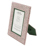 Dot and Grid Table Top Picture Frame - Pink
