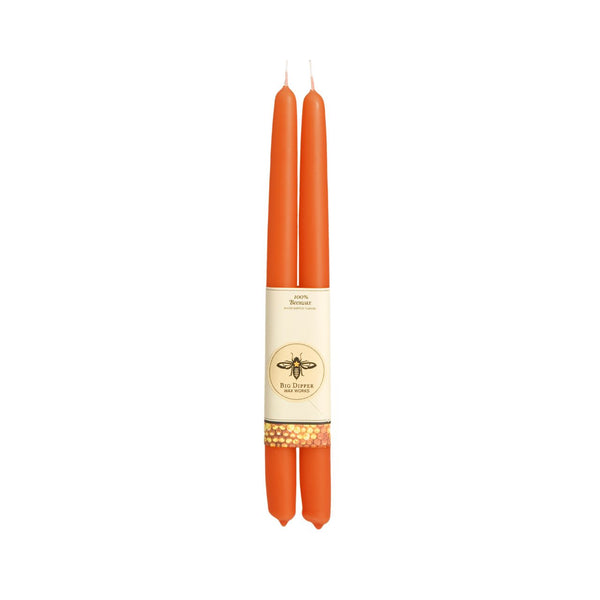 100% Pure Beeswax Taper Candles – Pumpkin