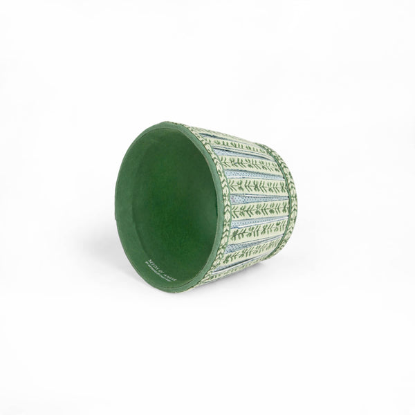 Block Print Mint Lampshade Cover