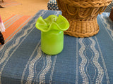 Ruffle  Light Green Bud Vase