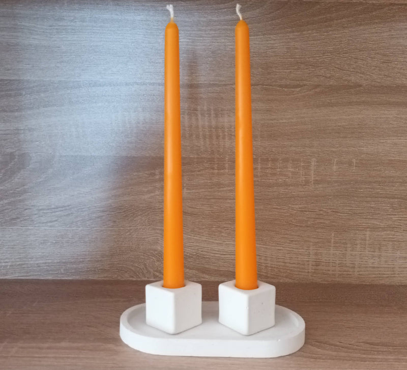 Beeswax Taper Candle -  U / Ivory