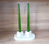 Beeswax Taper Candle -  M / Bright Green