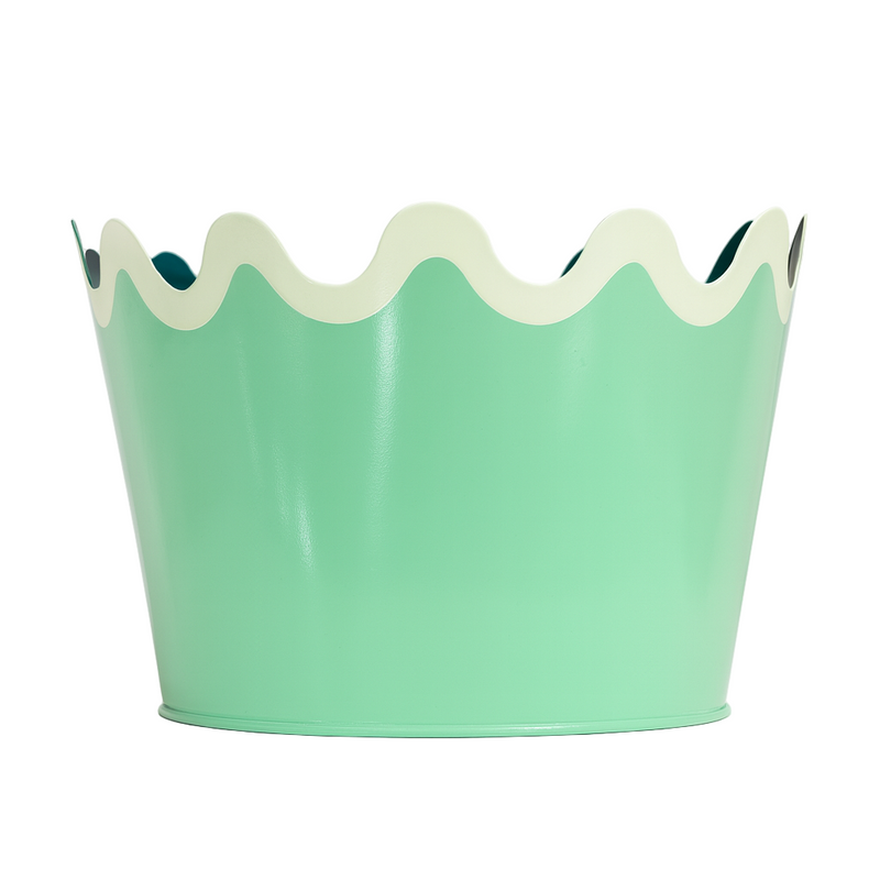 Large Scallop Planter- Green
