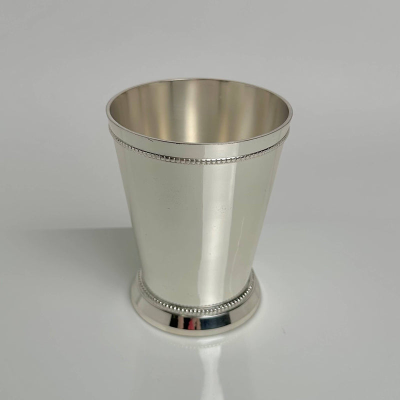 White Silver Brass Mint Julep Cup (Medium)