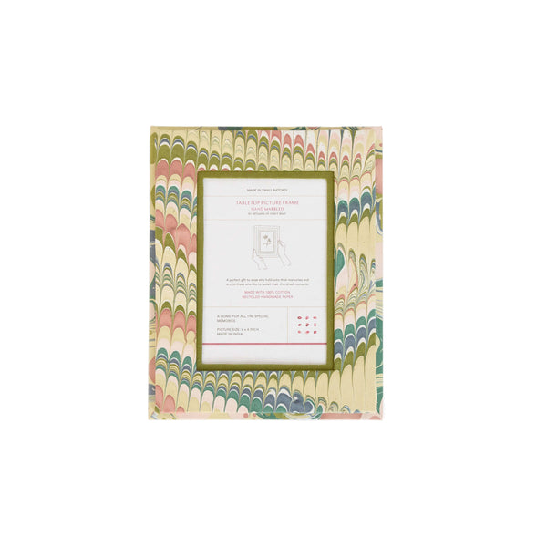 Marbled Tabletop Picture Frame - Moss Mountain