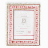 Block Printed Rose Rhea Picture Frame