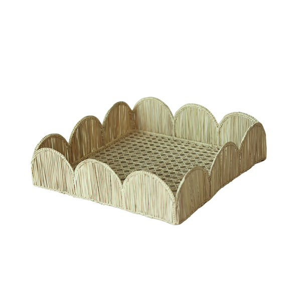 Scallop Square Tray - Natural