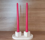 Beeswax Taper Candle -  V / Capri Blue