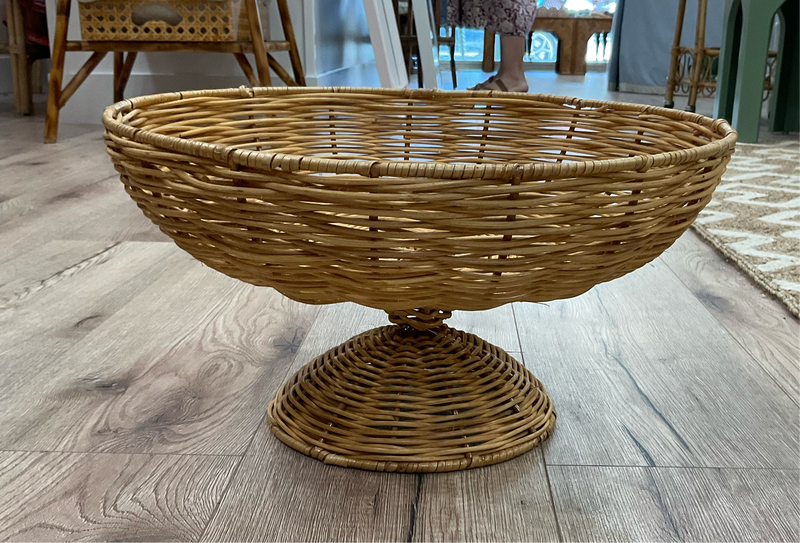 Large Wicker Centerpiece Bowl