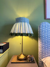 Colorblock Box Pleat Lampshade | Seafoam/Forest