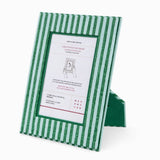 BLOCK-PRINTED CELADON GREEN CLASSIC STRIPE PICTURE FRAME