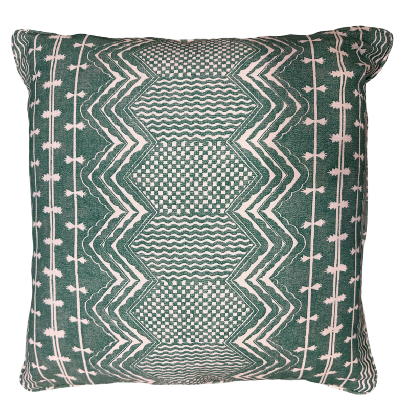 Abbey Stripe Green Pillow Cover