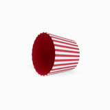 Block Print Garnet Red Bengal Stripe Lampshade Cover