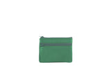 Upcycled leather wallet : Menthe