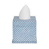 Dot and Grid Blue Tissue Box Cover
