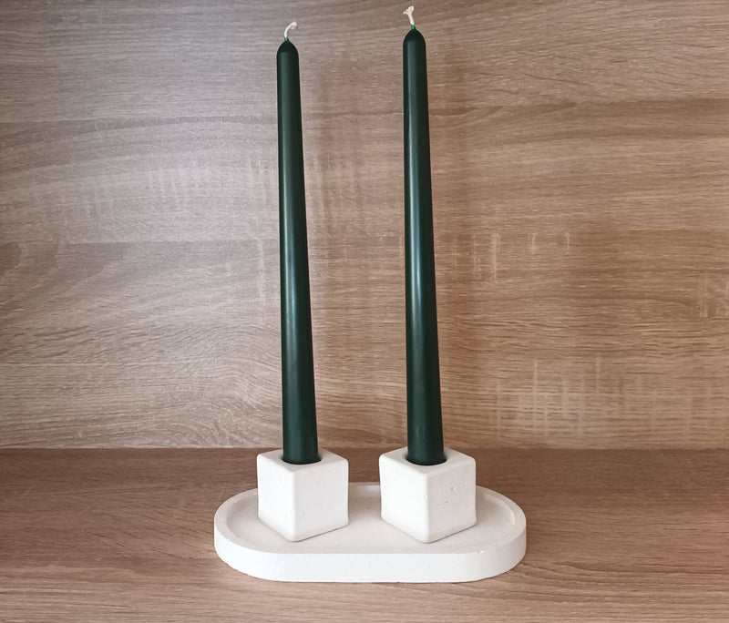 Beeswax Taper Candle -  M / Bright Green