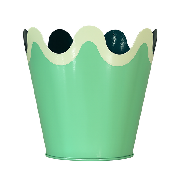 Small Scallop Planter- Green
