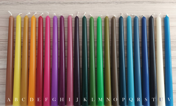 Beeswax Taper Candle - E / Red