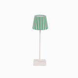 Block Print Celadon Green Bengal Stripe Lampshade Cover