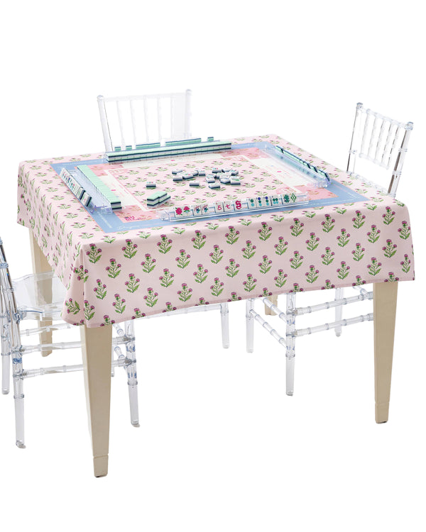 Purple Thistle Instructional Mahjong Tablecloth