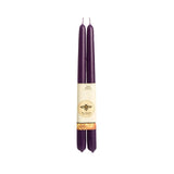 100% Pure Beeswax Taper Candles – Eggplant