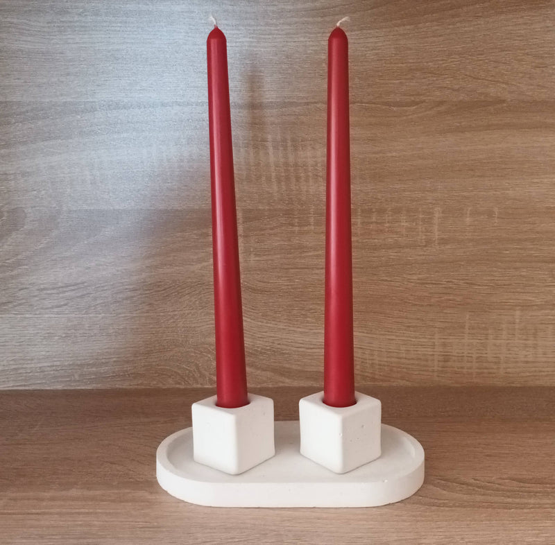 Beeswax Taper Candle -  U / Ivory