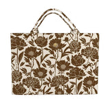 Jumbo Slouchy Coconut Peony Denim Tote