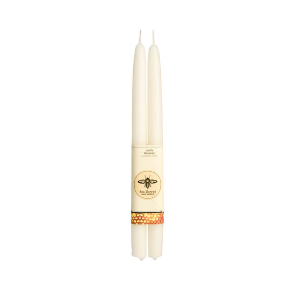 100% Pure Beeswax Taper Candles – Ivory