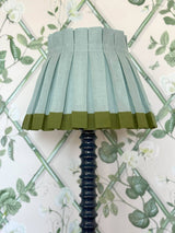 Colorblock Box Pleat Lampshade | Seafoam/Forest