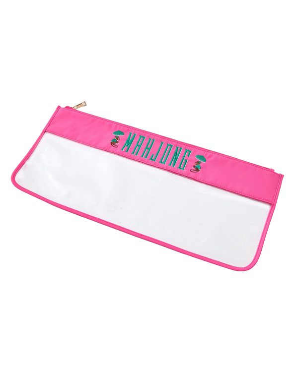 Pink Monkey Mahjong Bag